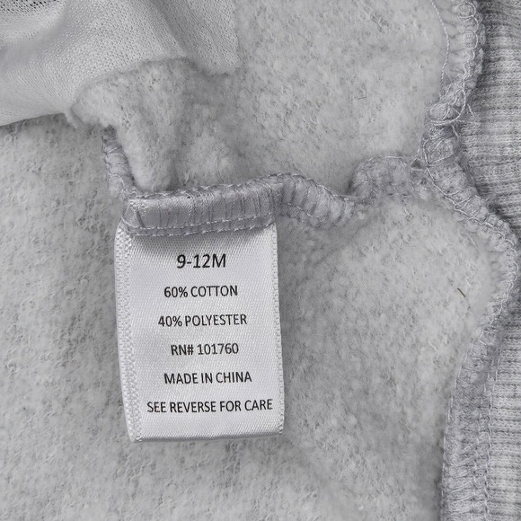 Unisex Grey Sweatshirt with Festive Christmas Trees on Front Perfect for 9 month - Picture 5 of 5